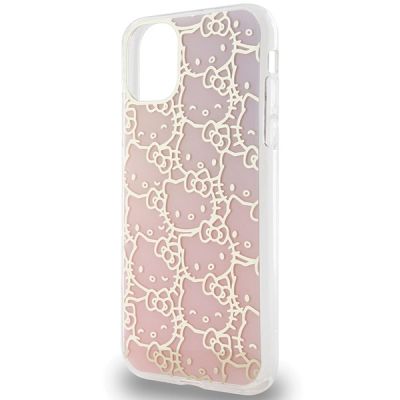 6. Etui Hello Kitty IML Gradient Electrop Crowded Kitty Head na iPhone 11 / Xr - różowe
