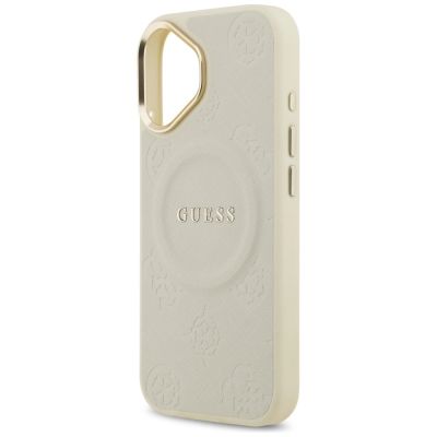 6. Etui Guess Peony Hot Stamp MagSafe na iPhone 17 - beżowe