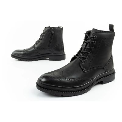 8. Lee Cooper buty męskie sztyblety trzewiki eleganckie skórzane czarne