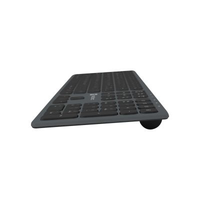 4. Klawiatura NATEC NKL-1830 Uniwersalne RF Wireless + Bluetooth QWERTY Hiszpański Czarny, Szary