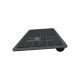 4. Klawiatura NATEC NKL-1830 Uniwersalne RF Wireless + Bluetooth QWERTY Hiszpański Czarny, Szary
