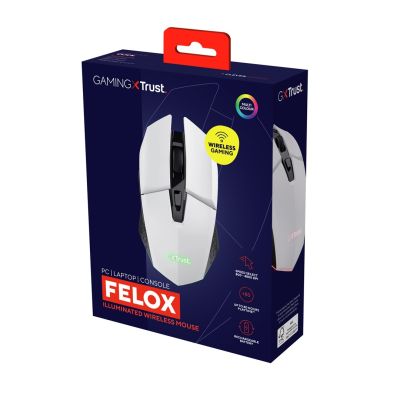 2. Mysz Bezprzewodowa Trust GXT110W FELOX biała (25069)