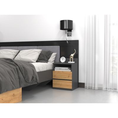 2. Szafka nocna M1 40x32xH59 antracyt/artisan