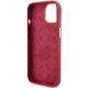 7. Etui Guess Silicone Script Metal Logo & Frame na iPhone 15 - czerwone