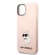 6. Etui Karl Lagerfeld Silicone Choupette na iPhone 14 Plus - różowe