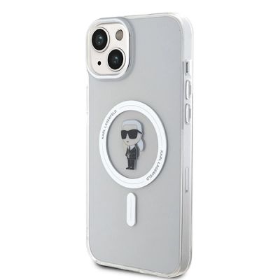 2. Etui Karl Lagerfeld IML Ikonik MagSafe na iPhone 15 Plus - przezroczyste