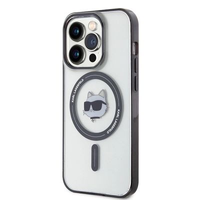 2. Etui Karl Lagerfeld IML Choupette's Head MagSafe do iPhone 15 Pro Max - przezroczyste