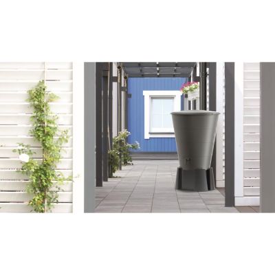 5. ZBIORNIK POJEMNIK NA WODĘ DESZCZÓWKĘ SMOOTH 210L ZIELONY LEŚNY