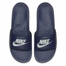 Uniwersalne klapki męskie Nike w kolorze granatowym, skóra syntetyczna, materiał tekstylny i pianka Phylon