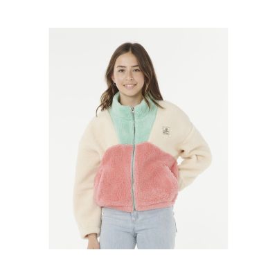 Bluza RIP CURL BLOCK PARTY POLAR FLEECE-GIRL różowa