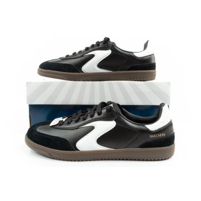 10. Skechers Kickoff buty sportowe damskie sneakersy czarne skórzane