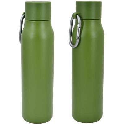 2. BUTELKA TERMICZNA 550ML Z KARABIŃCZYKIEM ZIELONA STAMINA