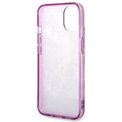 7. Etui Guess Porcelain Collection na iPhone 14 Plus - fuksjowe