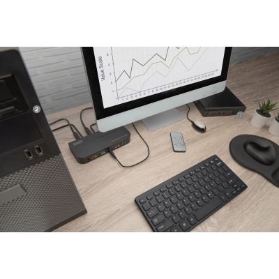 6. Digitus Przełącznik KVM, 2-portowy, 4K 60 Hz, 2 x DP in, 1 x DP/HDMI out