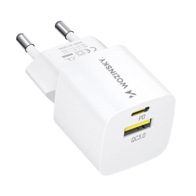 5. Ładowarka sieciowa Wozinsky WWCEAC GaN USB-A USB-C 33W - biała