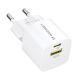 5. Ładowarka sieciowa Wozinsky WWCEAC GaN USB-A USB-C 33W - biała