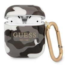 Etui Guess Camo Collection na AirPods 1/2 - czarne