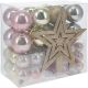 3. ZESTAW 54 ELEMENTY DO DEKORACJI BOMBKI CZUBEK CHAMPAGNE PINK