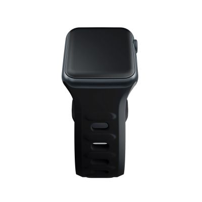 8. Pasek silikonowy 3mk Silicone Watch Strap do Apple Watch 38 / 40 / 41 mm - czarny