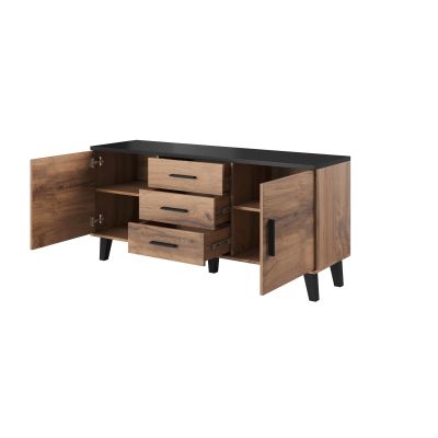 2. Komoda LOTTA 150 2D3S wotan + czarny mat