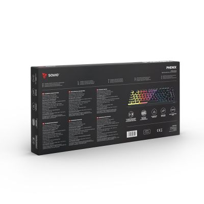 5. SAVIO KLAWIATURA MECHANICZNA PHENIX RED