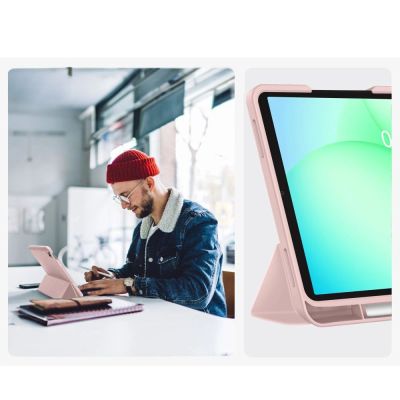 7. Etui TechProtect SmartCase Pen na Samsung Galaxy Tab A9+ / A11+ Plus 11.0 X210 / X215 / X216 / X230 / X235 / X236 - różowe