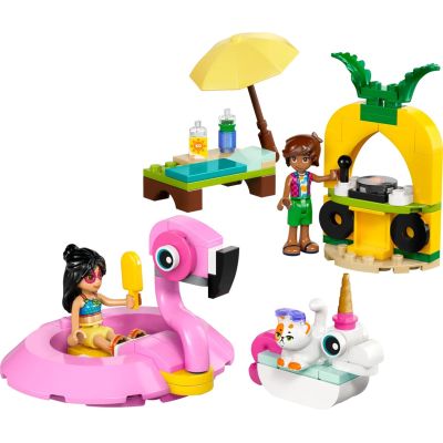 3. LEGO Friends 42658 Impreza na basenie z jednorożcem i flamingiem