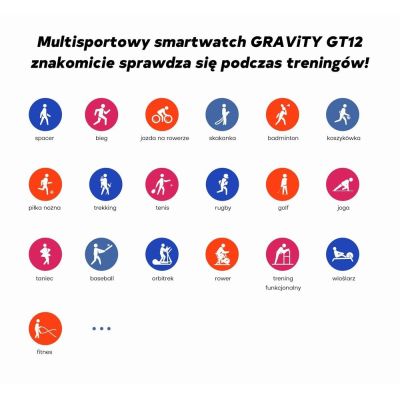 17. Smartwatch Damski GRAVITY GT12-6 Fioletowy Pasek Silikonowy + Srebrna Bransoleta