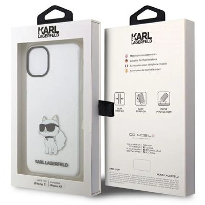 15. Etui Karl Lagerfeld Ikonik Choupette na iPhone 11 / Xr - przezroczyste