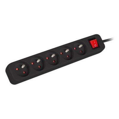 LANBERG LISTWA PRZEDŁUŻACZ 1.5M 5X 230V PL Z WYŁĄCZNIKIEM KABEL WYKONANY Z PEŁNEJ MIEDZI CZARNA