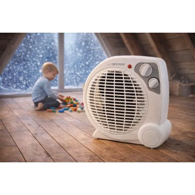 7. Termowentylator Esperanza Mojave EHH002 (2000W; 3 stopnie grzania; kolor biały)