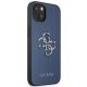 4. Etui Guess Saffiano 4G Metal Logo na iPhone 13 mini - niebieskie
