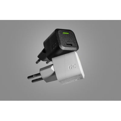8. GREEN CELL ŁADOWARKA USB-C GAN GC POWERGAN 33W PD 3.0 QC 3.0 USB-C BIAŁA