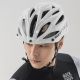11. Kask rowerowy Rockbros z szybką, odpinane okulary z ochroną UV, unisex, błyszczący - biały