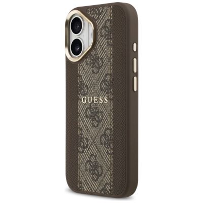 2. Etui Guess 4G Stripe MagSafe na iPhone 17 - brązowe