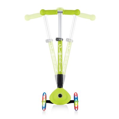 19. Hulajnoga 3-kołowa Globber Foldable Lights Lime Green Jr 437-106