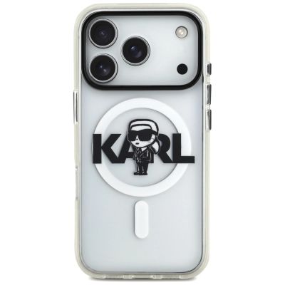 3. Etui Karl Lagerfeld IML Karl Sketch Logo MagSafe do iPhone 17 Pro - przezroczyste