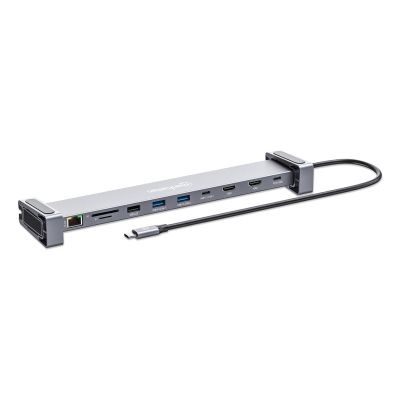 10. Manhattan 190398 stacja dokująca Przewodowa USB 3.2 Gen 1 (3.1 Gen 1) Type-C Szary