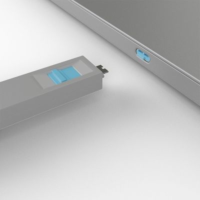 5. Lindy 40465 bloker portów Blokada portu + klucz USB Type-C Niebieski Kopolimer akrylonitrylo-butadieno-styrenowy (ABS) 1 szt.