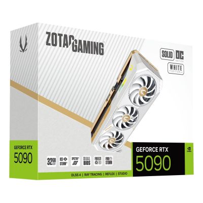 6. Karta graficzna ZOTAC GAMING GeForce RTX 5090 32GB SOLID OC WHITE