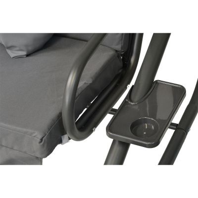 11. HUŚTAWKA OGRODOWO BALKONOWA KASIA 3 OSOBOWA SZARA