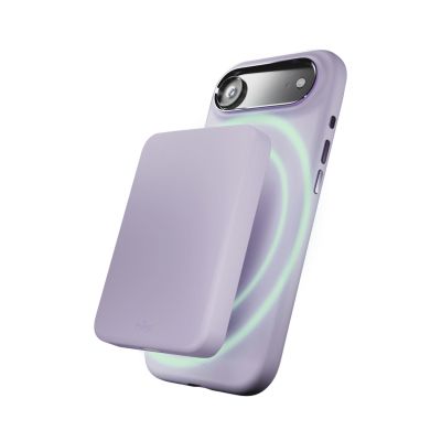 3. Etui silikonowe Puro Icon Mag Pro Liquid Silicone na iPhone 17 Air kompatybilne z MagSafe, z ochroną aparatu i aluminiowymi przyciskami - lawendowe