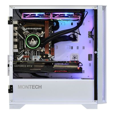 2. Montech AIR 100 ARGB, Micro-ATX, szkło hartowane - białe