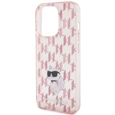 6. Etui Karl Lagerfeld Monogram Choupette na iPhone 15 Pro Max - różowe