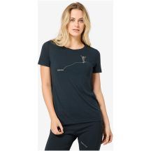Koszulka z krótkim rękawem damska SUPER.NATURAL W BERGGLÜCK TEE granatowa