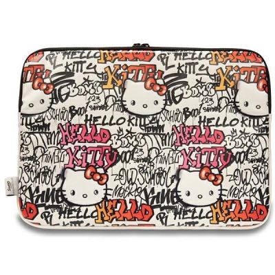 3. Pokrowiec Hello Kitty PU Metal Logo na laptopa 14" - beżowy