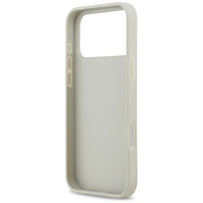 7. Etui DKNY Checkered with Printed Stripes na iPhone 17 Pro Max - beżowe