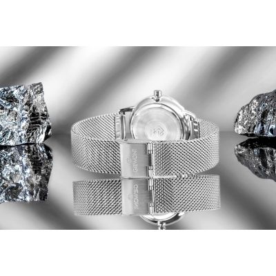 8. Zegarek Damski Giewont Sapphire Srebrny GW4130-B1