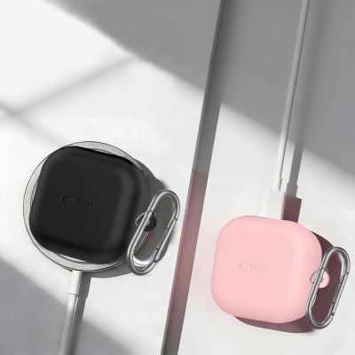 6. Etui Tech-Protect Silicone Hook na Samsung Galaxy Buds 4 / 4 Pro - różowe