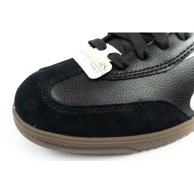 6. Skechers Kickoff buty sportowe damskie sneakersy czarne skórzane